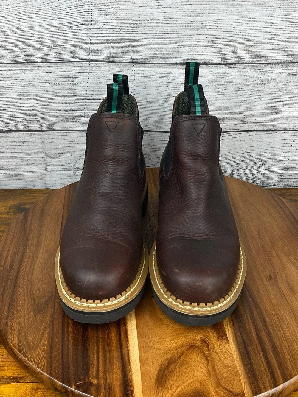 Georgia Boot Giant Waterproof High Romeo Work Boot Soft Toe Brown Leather Size 9
